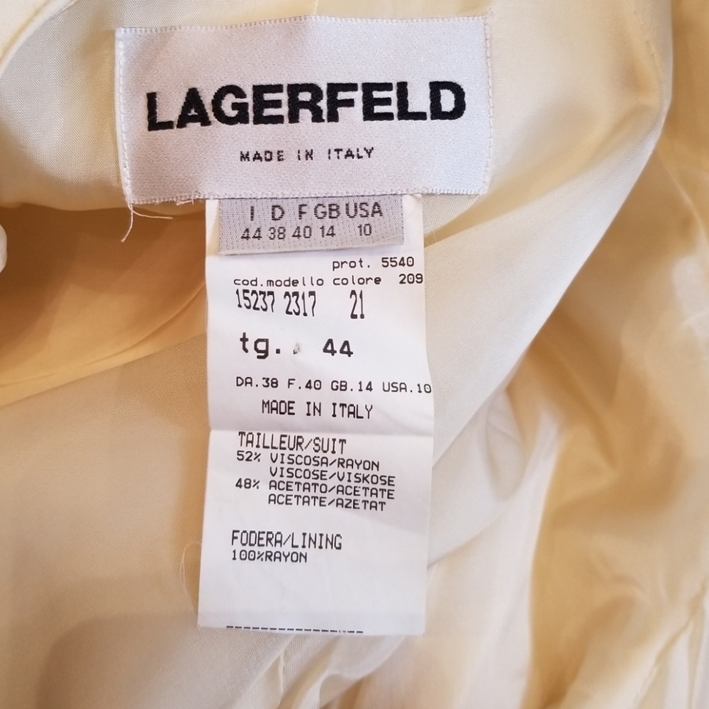 Lagerfeld Runway Off-White Desk to Dinner Suit - Picture 8 of 13